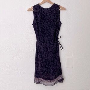 Ann Taylor 100% Silk Shell Sleeveless Purple Floral Dress, Size 4P